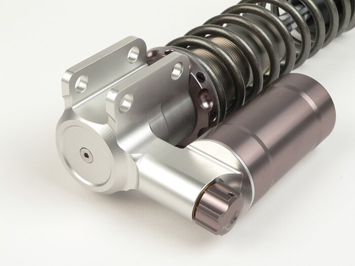 Amortiguador delantero -BGM PRO SC/F16 COMPETITION, 240mm- Vespa PX80, PX125, PX150, PX200, T5 125cc - gris