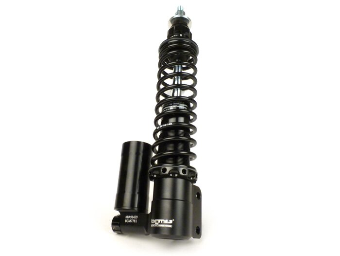 Front shock absorber -BGM PRO SC/F16 COMPETITION, 240mm- Vespa PX80, PX125, PX150, PX200, T5 125cc - black