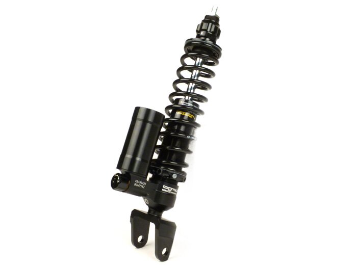 Amortiguador trasero -BGM PRO SC/R12 COMPETITION, 330mm- Vespa PX80, PX125, PX150, PX200, T5 125cc, Vespa Rally180 (VSD1T), Vespa Rally200 (VSE1T - Ducati), Sprint150 (VLB1T), TS125 (VNL3T), GT125 (VNL2T), GTR125 (VNL2T), V50, PV, ET3 - negro