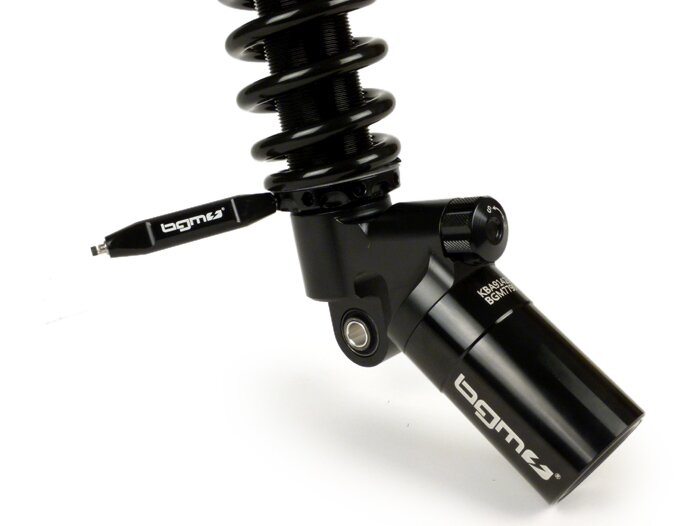Shock absorber, rear -BGM PRO R12 COMPETITION, 365mm- Vespa Primavera 125, Vespa Primavera 150, Vespa Sprint 125, Vespa Sprint 150 - black