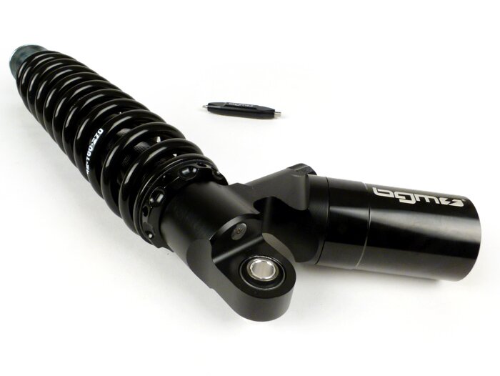 Shock absorber, rear -BGM PRO R12 COMPETITION, 365mm- Vespa Primavera 125, Vespa Primavera 150, Vespa Sprint 125, Vespa Sprint 150 - black