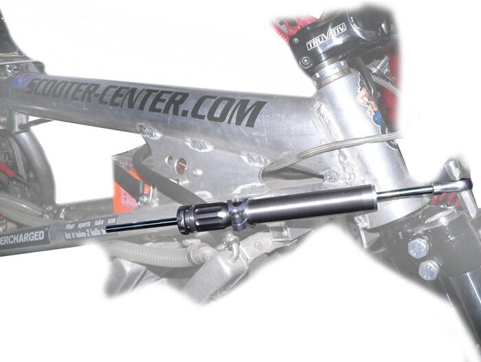 Stuurdemper -BGM PRO SC FS/10- 380mm- 125mm veerweg demper - gun metal