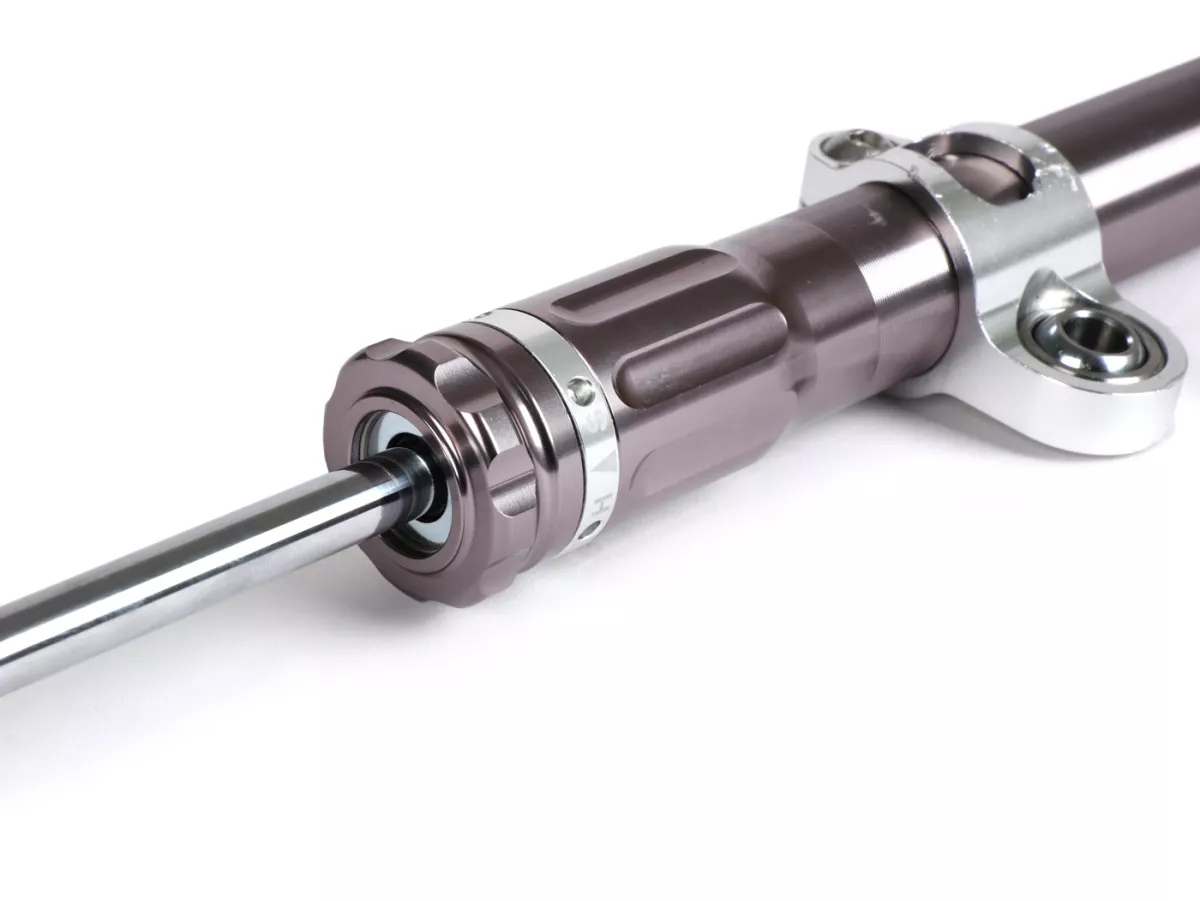 Stuurdemper (B-merk) -BGM PRO SC FS/10- 380mm- 125mm veerweg demper - gun metal
