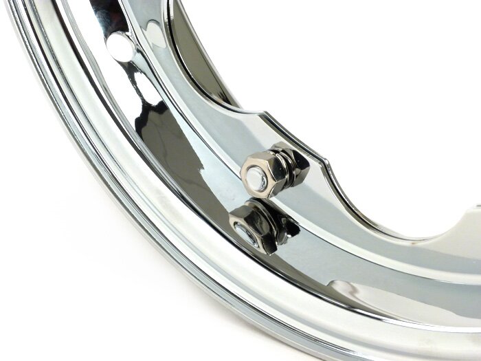 Llanta -BGM ORIGINAL- Lambretta LI Series 1-3, LI S, SX, TV, GP, DL Series 2-3 - cromo