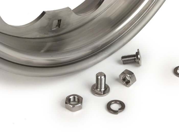 Velg -BGM PRO- Lambretta LI serie 1-3, LI S, SX, TV serie 2-3 - roestvrij staal