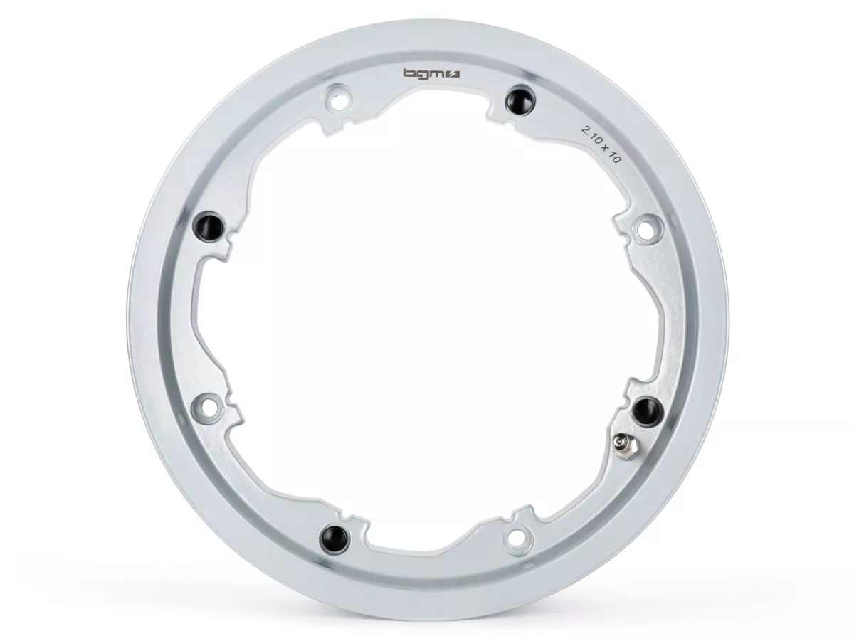 Cerchio -BGM PRO, tubeless, alluminio da 2,10-10 pollici- Lambretta LI Serie 1-3, LI S, SX, TV Serie 2-3 - Argento
