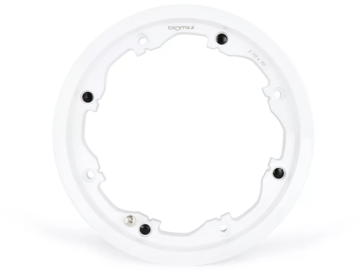 Llanta -BGM PRO, tubeless, 2.10-10 pulgadas aluminio- Lambretta LI Series 1-3, LI S, SX, TV Series 2-3 - blanca