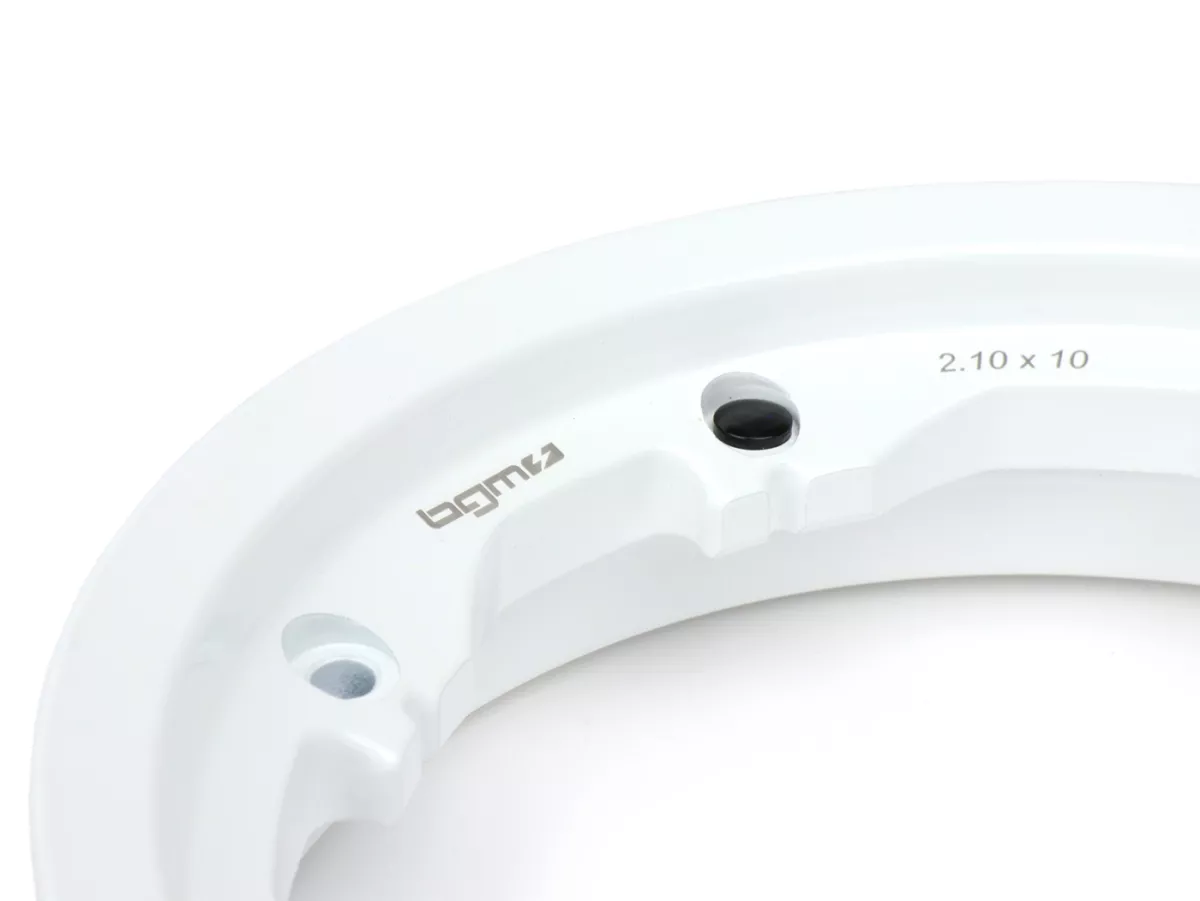 Llanta -BGM PRO, tubeless, 2.10-10 pulgadas aluminio- Lambretta LI Series 1-3, LI S, SX, TV Series 2-3 - blanca