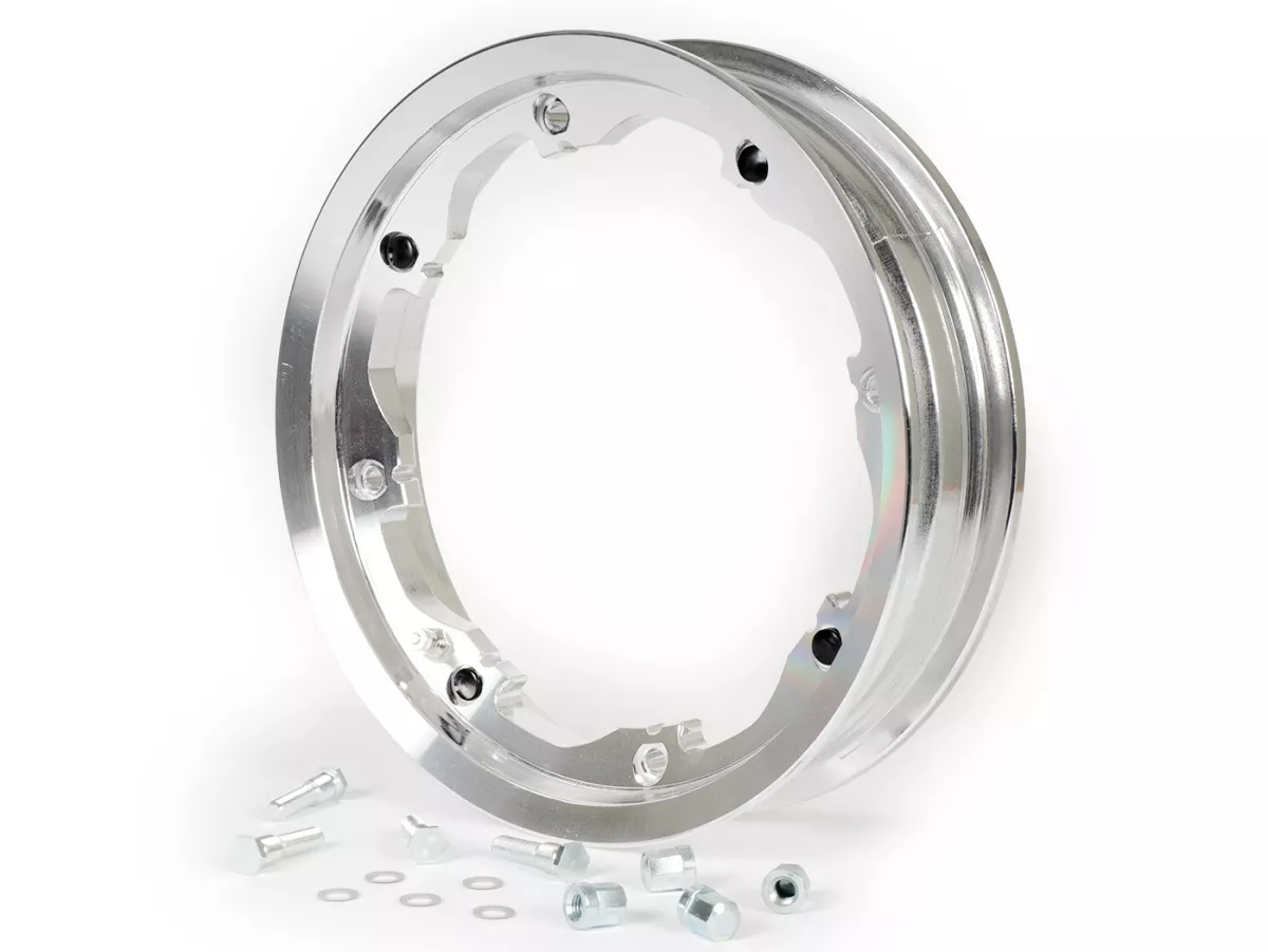 Llanta -BGM PRO, tubeless, 2.10-10 pulgadas aluminio- Lambretta LI Series 1-3, LI S, SX, TV Series 2-3 - aluminio pulido