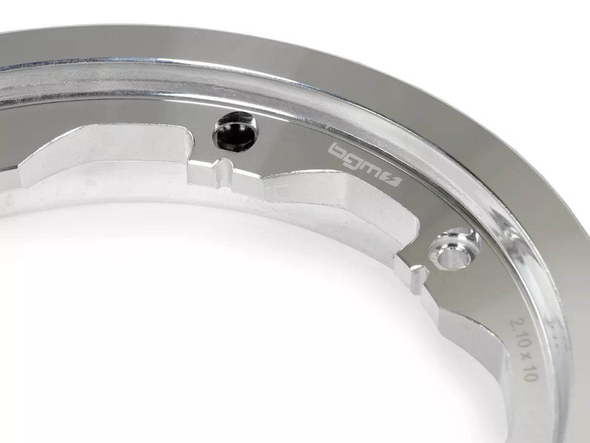 Llanta -BGM PRO, tubeless, 2.10-10 pulgadas aluminio- Lambretta LI Series 1-3, LI S, SX, TV Series 2-3 - aluminio pulido