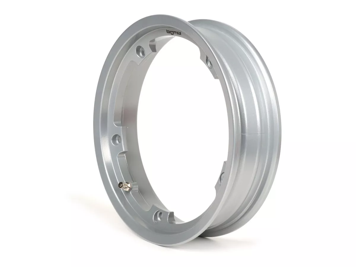 Hjul -BGM PRO tubeless 2.10-10 tum aluminium- Vespa (typ PX) - Vespa Smallframe V50, 50N, Special, PV, ET3, PK50-125 (S/XL/XL2), Largeframe PX, T5, Sprint, Rally, GT/GTR, LML Star, Deluxe - Silver