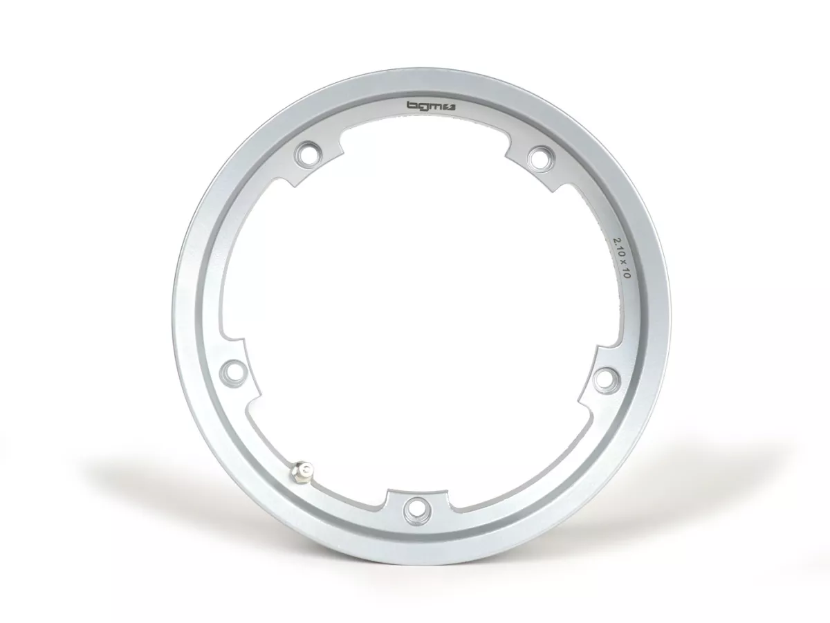Hjul -BGM PRO tubeless 2.10-10 tum aluminium- Vespa (typ PX) - Vespa Smallframe V50, 50N, Special, PV, ET3, PK50-125 (S/XL/XL2), Largeframe PX, T5, Sprint, Rally, GT/GTR, LML Star, Deluxe - Silver