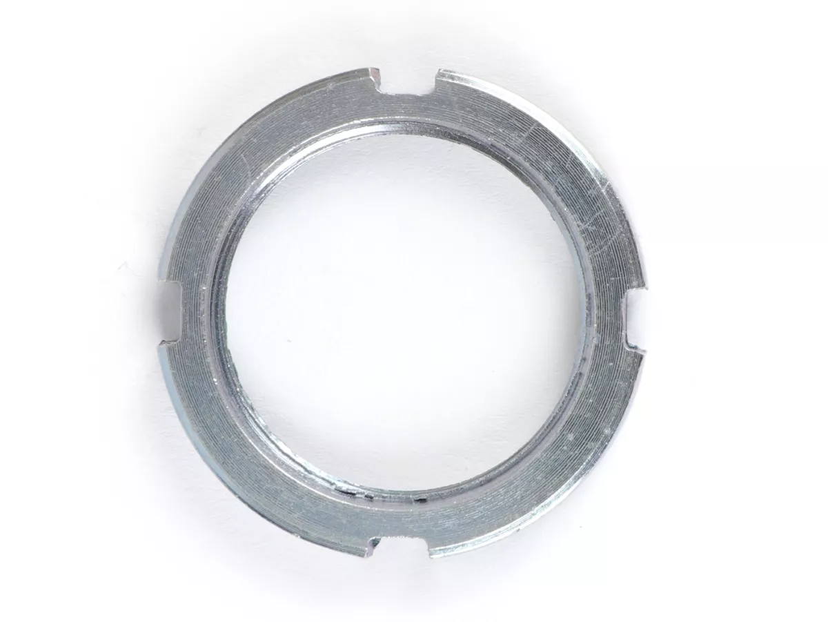 Steering set locking nut h=5mm -BGM ORIGINAL- Vespa PX, Sprint, Rally, GT, GTR, GL, TS, Super, SS180, GS160, V50, V90, PV125, ET3, PK, PKS, PKXL1, Vespa 125 V1 - V15,  V30 - 33,  VU, VM1, VM2