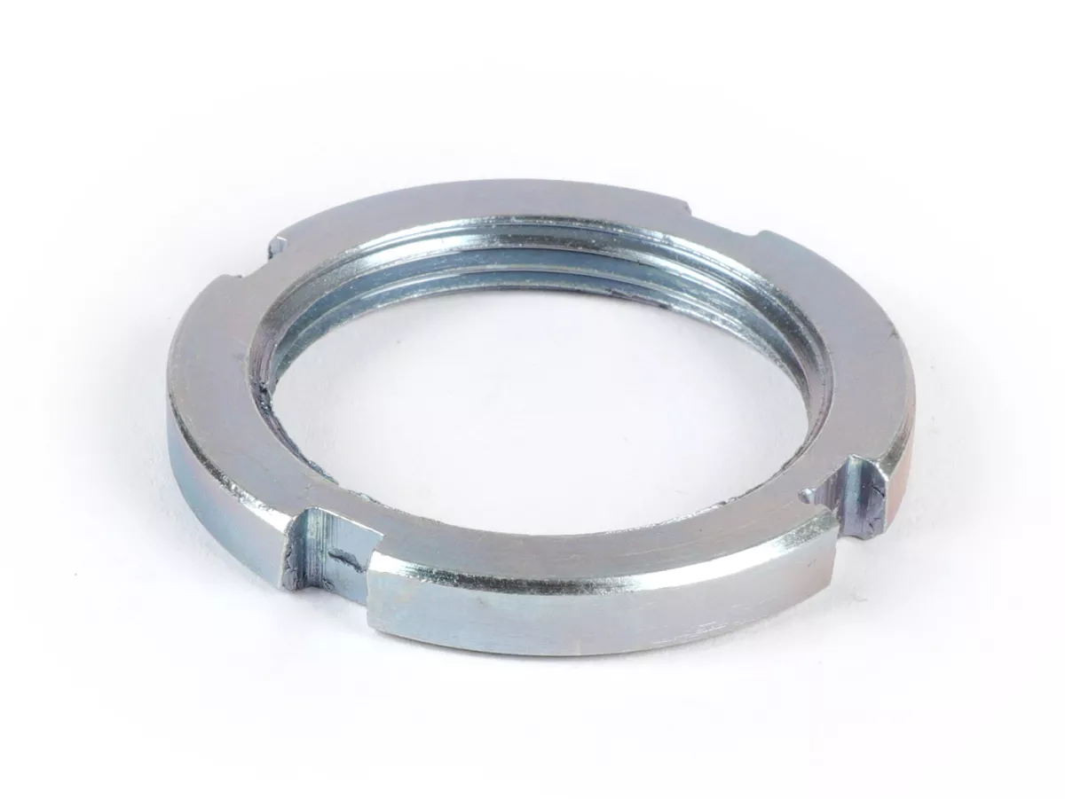Steering set locking nut h=5mm -BGM ORIGINAL- Vespa PX, Sprint, Rally, GT, GTR, GL, TS, Super, SS180, GS160, V50, V90, PV125, ET3, PK, PKS, PKXL1, Vespa 125 V1 - V15,  V30 - 33,  VU, VM1, VM2