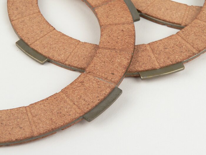 Clutch friction plate set -BGM ORIGINAL- Lambretta LI, LIS, SX, TV (series 2-3), DL, GP - 4 plates