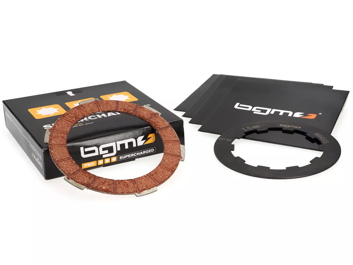 Juego de forros de embrague incl. discos de acero -BGM PRO Superstrong Racing Red- Lambretta LI, LIS, SX, TV (Series 2-3), DL, GP - 5-discos