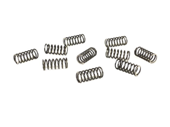 Clutch spring set -BGM PRO- Lambretta LI, LI S, SX. TV (series 2-3), DL/GP - medium (8 spring coils, elastic constant=6.8, yellow) - 10 pcs