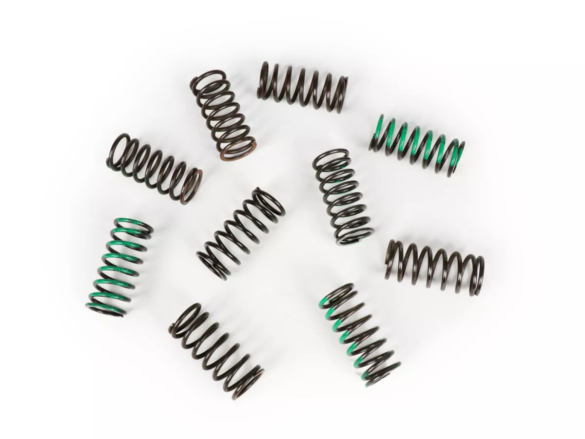 Clutch spring set -BGM PRO- Lambretta LI, LI S, SX. TV (series 2-3), DL/GP - soft (6.2 spring coils, elastic constant=4.7, green) - 10 pcs