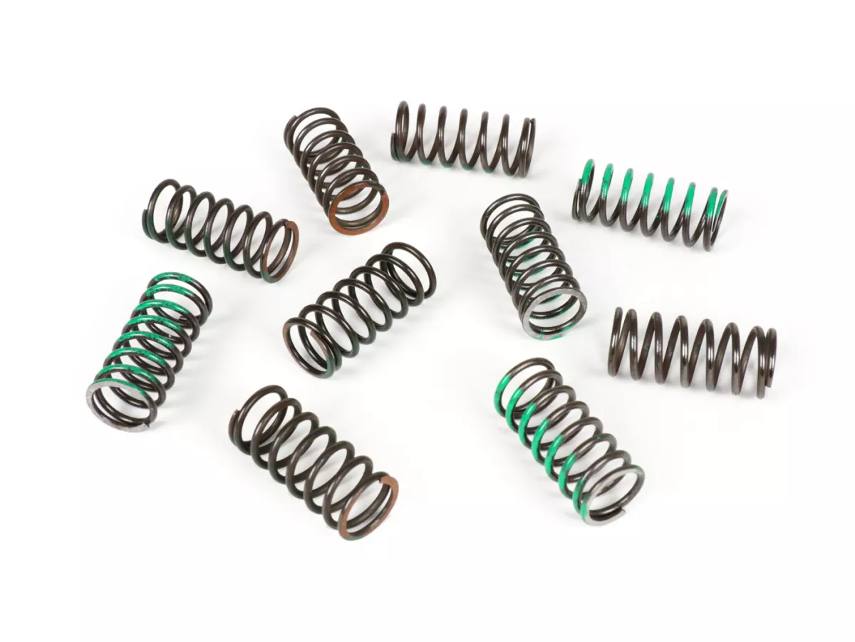 Clutch spring set -BGM PRO- Lambretta LI, LI S, SX. TV (series 2-3), DL/GP - soft (6.2 spring coils, elastic constant=4.7, green) - 10 pcs
