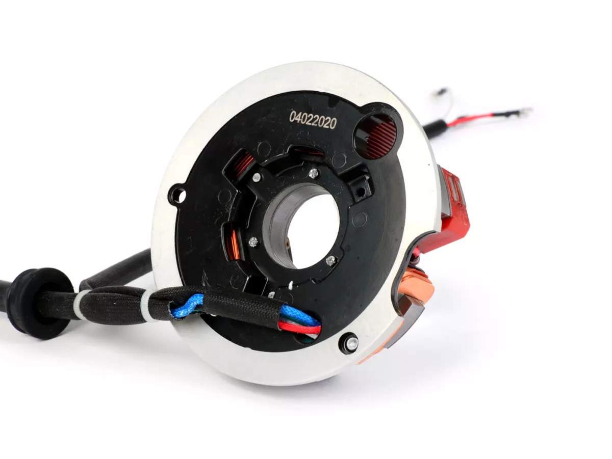 Ignition -BGM PRO Base plate HP V2.5 Silikon- Vespa PK XL - 5 coils, 6 cables (round plug with 3-pin) - for vehicles without battery