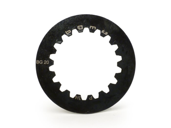 Koppelingsplaat -BGM PRO Cosa2- Vespa Cosa2, PX (vanaf 1995), positie 3+4, zonder inkeping - 1,5mm - (2x nodig)