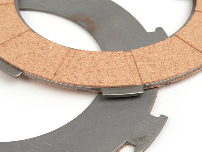 Clutch friction plate set -BGM ORIGINAL Vespa type 7 springs  (Rally200, PX200, T5 125cc)- 3 plates