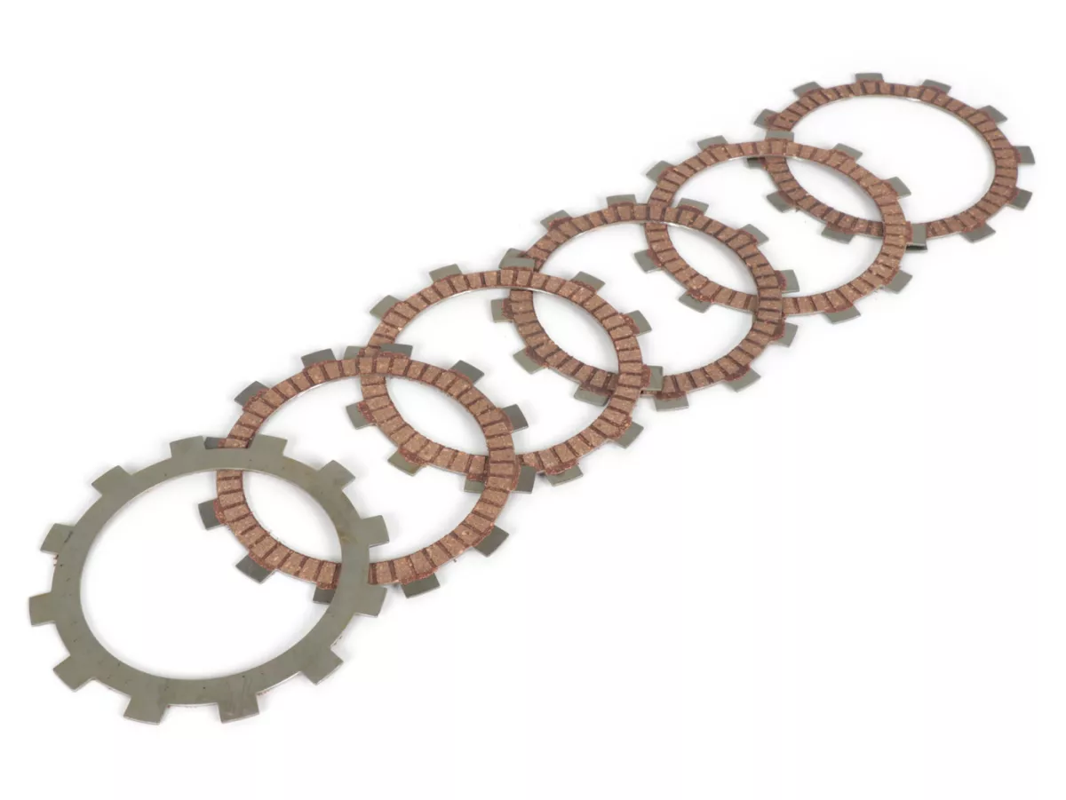 Clutch friction plate set -BGM PRO- suitable for STINGWORKS Sei Giorni GP- Vespa Wideframe 1953-1959