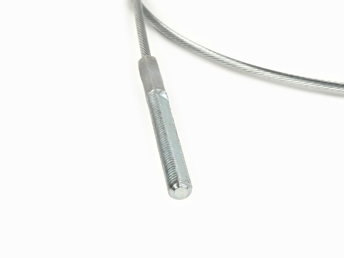 Achterremkabel binnen -BGM ORIGINEEL Ø=2.9mm x 1050mm met schroefdraad stuk M6- Lambretta (serie 1-3) LI, LIS, SX, TV, GP, DL (ook geschikt voor Vespa Largeframe (1958-1977) met T5 remarm)
