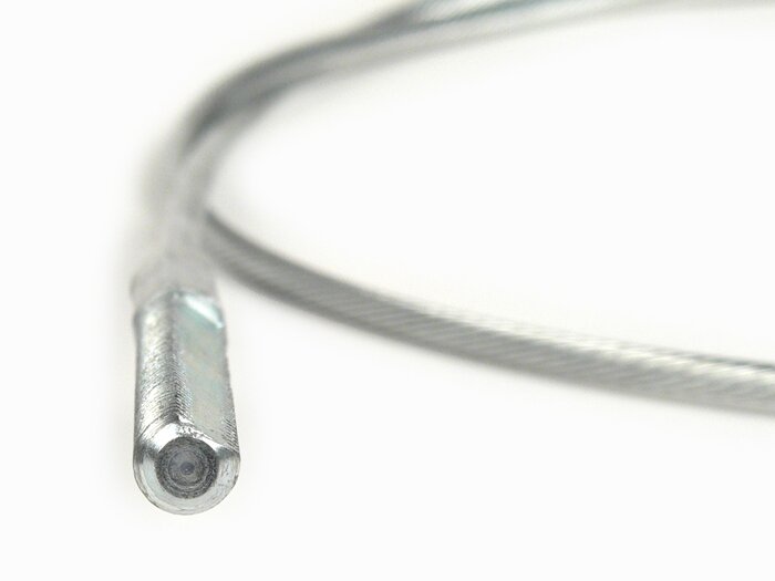 Achterremkabel binnen -BGM ORIGINEEL Ø=2.9mm x 1050mm met schroefdraad stuk M6- Lambretta (serie 1-3) LI, LIS, SX, TV, GP, DL (ook geschikt voor Vespa Largeframe (1958-1977) met T5 remarm)