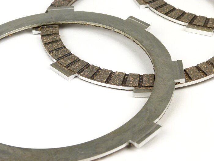 Clutch plates -BGM PRO SPORT Alu- type Honda CR80 (narrow plates, 14mm), suitable for clutch basket Vespa Cosa2/FL (1992-), PX (1995-), Superstrong, Scooter & Service, MMW, Ultrastrong - 4-discs