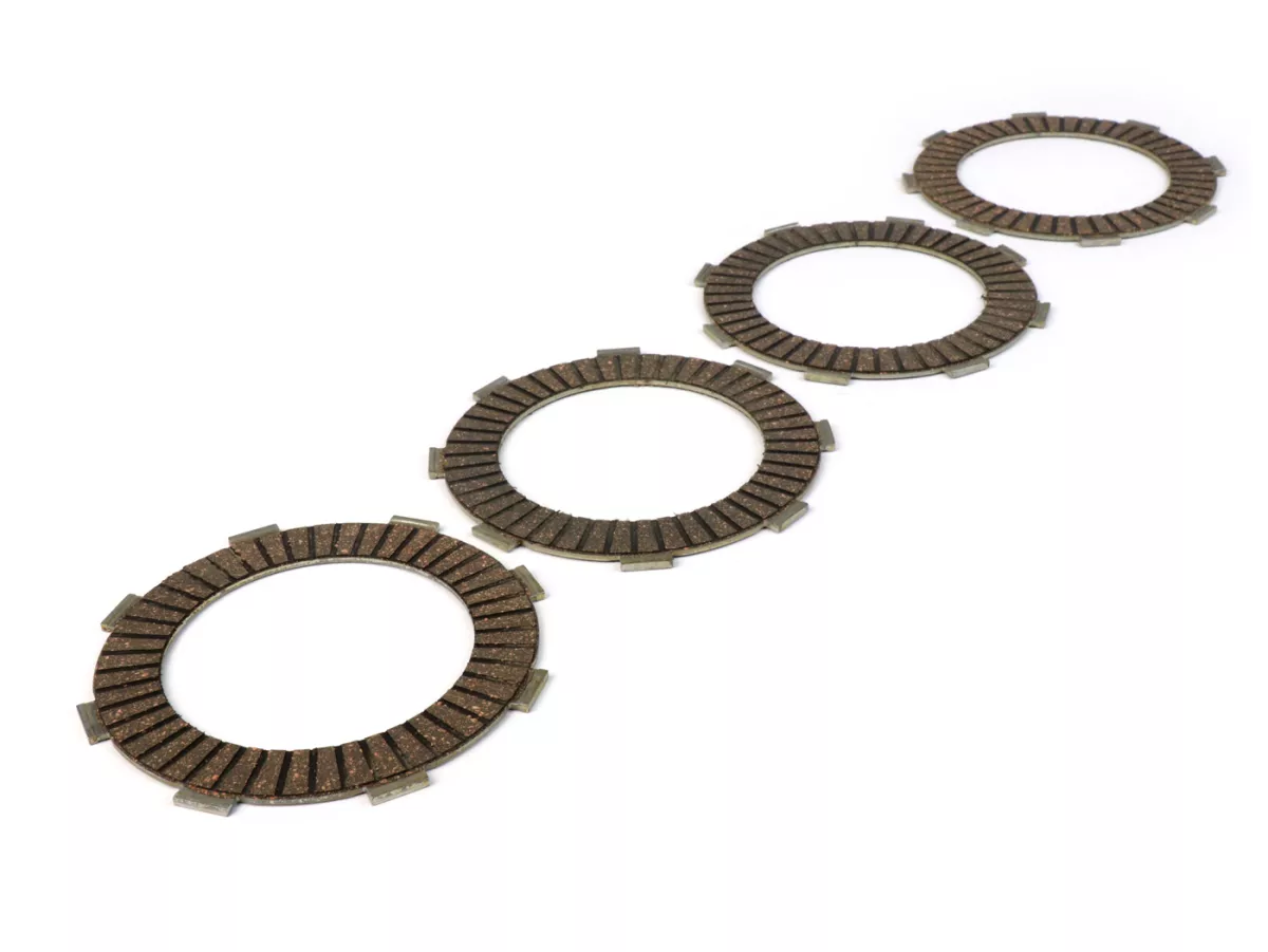 Kopplingsfoder -BGM PRO TOURING Alu- fodermaterial typ Honda CR80 (smala plattor, 14mm), lämplig för kopplingskorg Vespa Cosa2/FL (1992-), PX (1995-), Superstrong, Scooter & Service, MMW, Ultrastrong - 4-discs