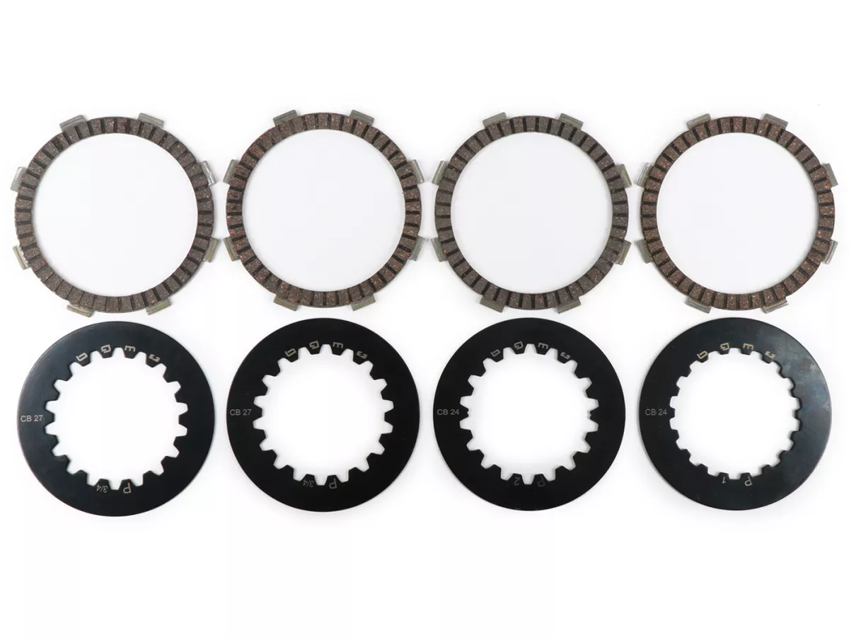Kit d'embrayage -BGM PRO Superstrong 2.0 Sport CR80 Ultralube, type Cosa2/FL- Vespa PX - sans pignon d'embrayage, avec garnitures d'embrayage type BGM PRO SPORT Alu CR80