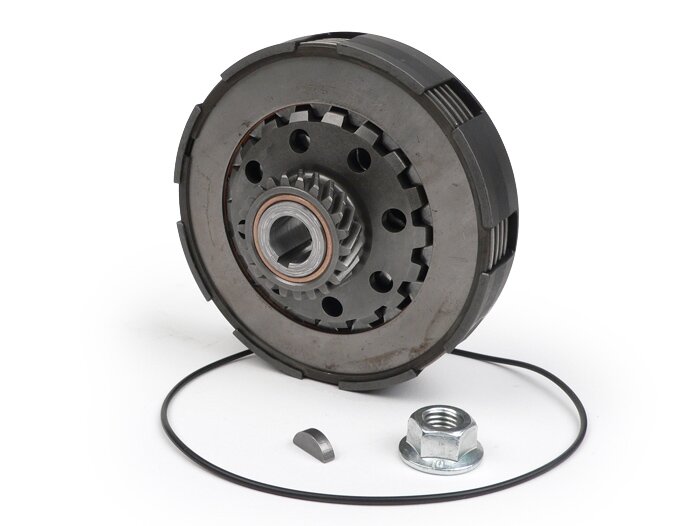 Clutch 22Z (67/68) -BGM PRO Superstrong 2.0 Touring STD Ultralube - lining type Cosa2 (steel/cork)- 22 teeth for primary wheel 67/68Z - Vespa PX80, PX125, PX150, T5 125cc, Cosa, Sprint150, Rally180, GT125/GTR125, TS125, GL150, Super125 (VNC1 from no. 1100