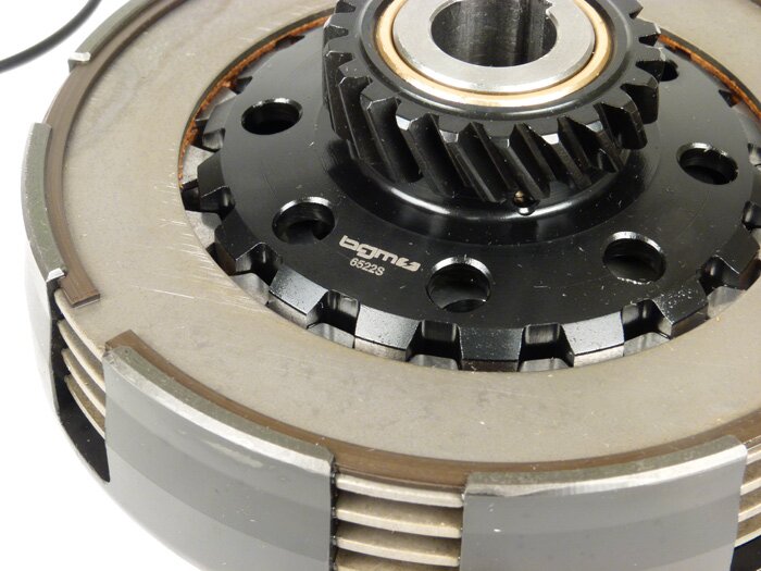 Kopling 22T (64/65) -BGM PRO Superstrong 2.0 Touring STD Ultralube - lapisan Cosa2 (baja/gabus) - 22 gigi untuk roda utama 64/65T - Vespa PX200, Rally200 - (pra. BGM8099B)