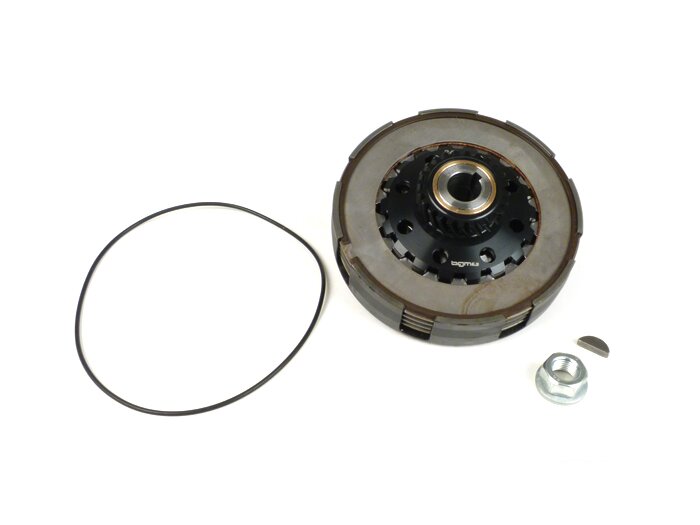 Koppling 24T (64/65) -BGM PRO Superstrong 2.0 Touring STD Ultralube - foder Cosa2 (stål/kork)- 24 tänder för primärhjul 64/65T - Vespa PX200, Rally200 -(föreg. BGM8099D)