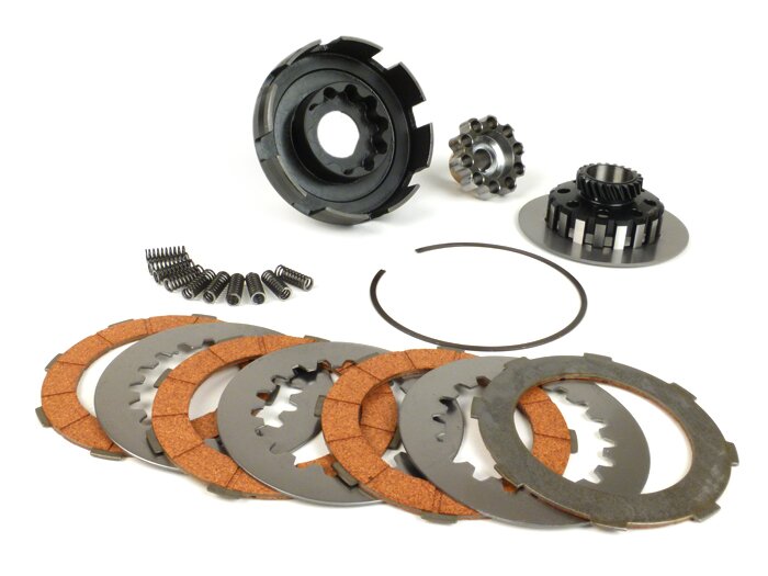 Koppling 24T (64/65) -BGM PRO Superstrong 2.0 Touring STD Ultralube - foder Cosa2 (stål/kork)- 24 tänder för primärhjul 64/65T - Vespa PX200, Rally200 -(föreg. BGM8099D)