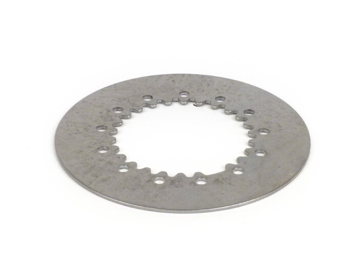 Disco de acero para embrague -BGM ORIGINAL Vespa tipo 6 muelles- Vespa PX80, PX125, PX150, TS, Sprint, GT, GTR, Super, GL, GS150 (VS5T), VNA2T (081469-), VNB, VBA, VBB - 1,5mm