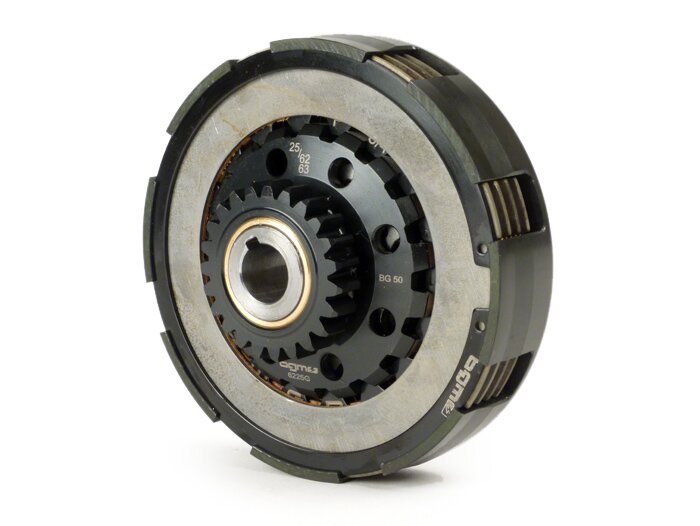 Clutch 25Z (62/63) -BGM PRO Superstrong 2.0 Touring STD Ultralube - lining type Cosa2 (steel/cork)- 25 teeth for primary wheel BGM Pro 62/63Z (straight-toothed) - Vespa PX, T5, Cosa, Sprint, Rally, GT/GTR, TS125, GL150, Super125 (VNC1 from Nr11001), Super