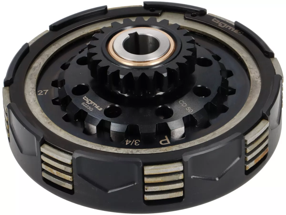 Koppeling 23Z (62/63) -BGM PRO Superstrong 2.0 Sport CR80 Ultralube - Facing CR80 (aluminium 16mm/sinter)- 23 tanden voor primair wiel BGM Pro 62/63Z (rechte vertanding) - Vespa PX, T5, Cosa, Sprint, Rally, GT/GTR, TS125, GL150, Super125 (VNC1 vanaf Nr110