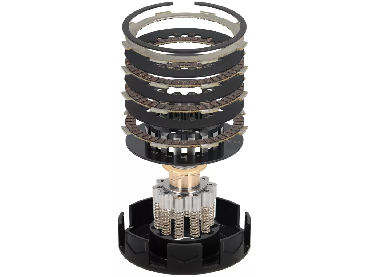 Koppeling 23Z (62/63) -BGM PRO Superstrong 2.0 Sport CR80 Ultralube - Facing CR80 (aluminium 16mm/sinter)- 23 tanden voor primair wiel BGM Pro 62/63Z (rechte vertanding) - Vespa PX, T5, Cosa, Sprint, Rally, GT/GTR, TS125, GL150, Super125 (VNC1 vanaf Nr110