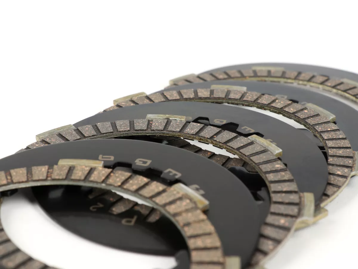 Set di rivestimenti per frizione incl. dischi in acciaio -BGM PRO SPORT Alu- tipo Honda CR80 (piastre larghe, 16mm), BGM PRO Superstrong CR, CR 2.0 Ultralube, Ø=110mm- 4 dischi