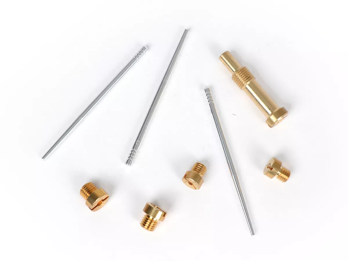 Kit de réglage pour carburateur -BGM PRO- Dellorto PHBH 28, PHBH 30 - gicleurs principaux (130, 135), gicleurs de ralenti (58, 60), atomiseur (AS266), aiguilles (X3, X7, X13)