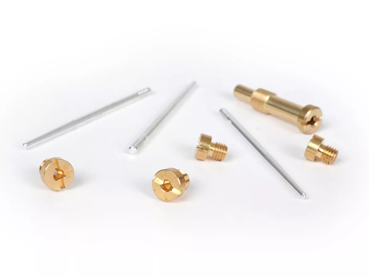 Kit de réglage pour carburateur -BGM PRO- Dellorto PHBH 28, PHBH 30 - gicleurs principaux (130, 135), gicleurs de ralenti (58, 60), atomiseur (AS266), aiguilles (X3, X7, X13)