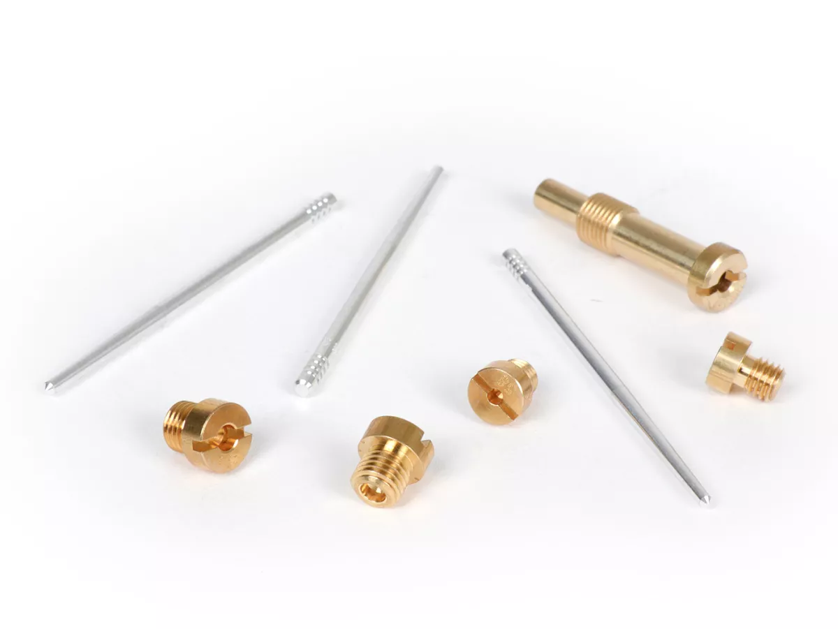 Kit de réglage pour carburateur -BGM PRO- Dellorto PHBH 28, PHBH 30 - gicleurs principaux (130, 135), gicleurs de ralenti (58, 60), atomiseur (AS266), aiguilles (X3, X7, X13)