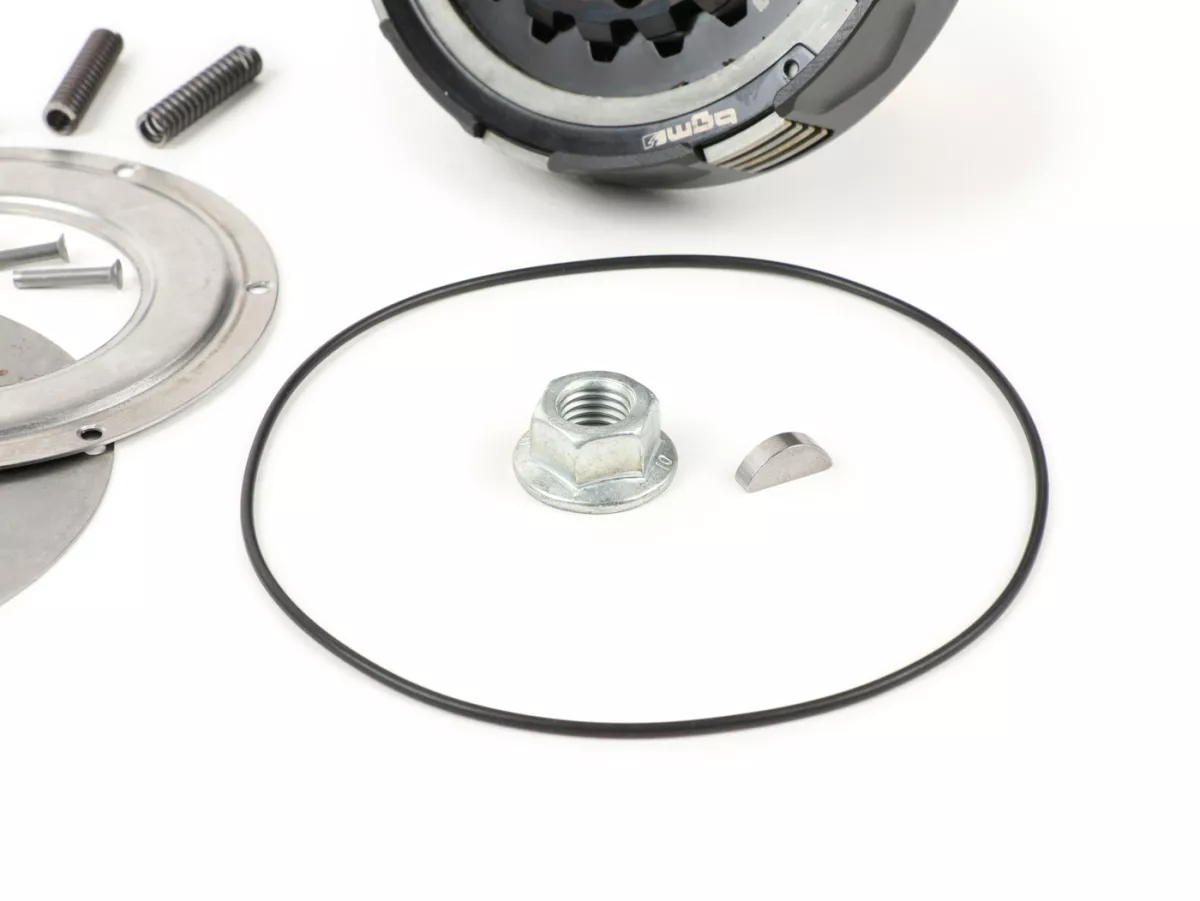 Koppeling incl. primair tandwiel -BGM Pro Superstrong 2.0 CR80 Ultralube SPORT Alu, type Cosa2/FL- Primair tandwiel BGM Pro 63Z (recht afgesneden)- Vespa PX80, PX125, PX150, PX200, Cosa, T5, Sprint150 Veloce, Rally, GTR, TS125, Super150 (VBC) - Z23/63 (2.