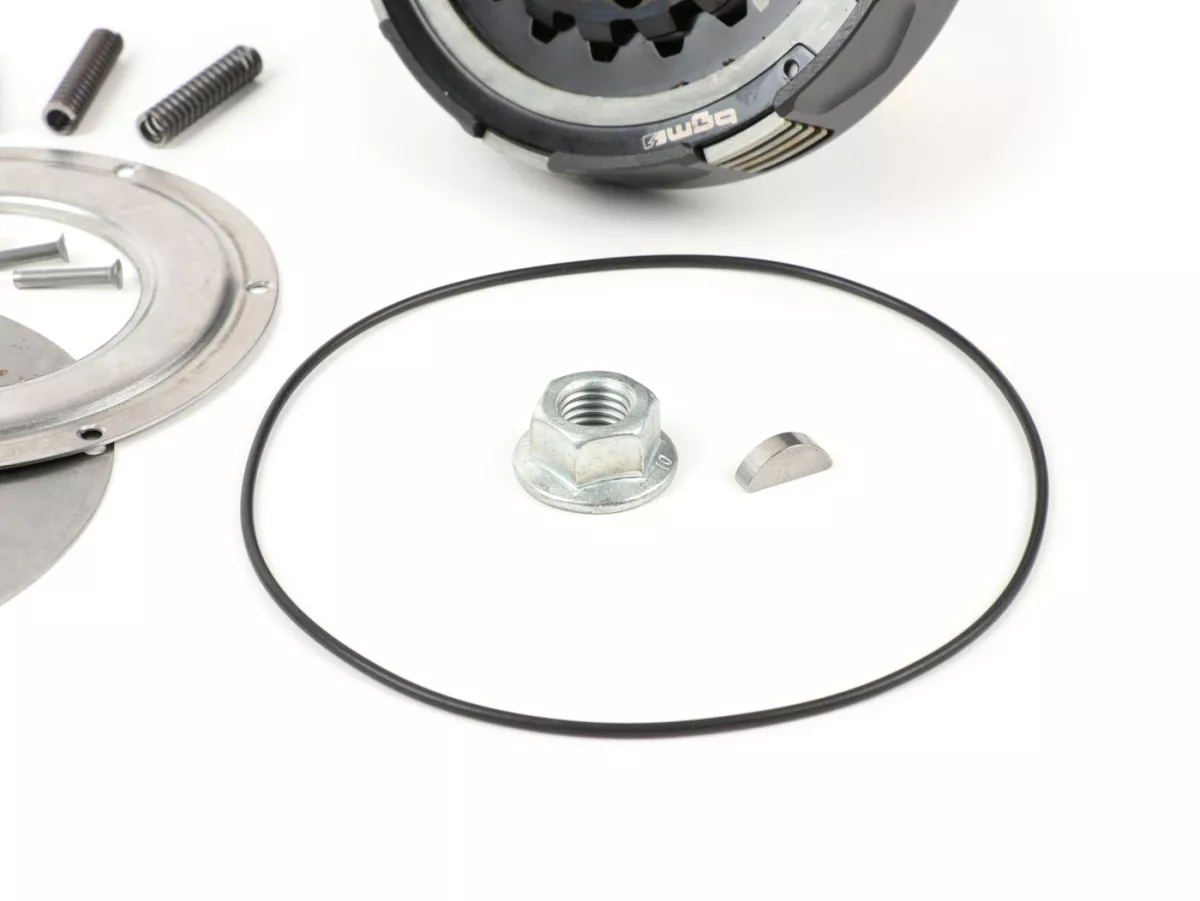 Clutch incl. primary drive set -BGM Pro Superstrong 2.0 CR80 Ultralube SPORT Alu, type Cosa2/FL - primary gear BGM Pro 62 tooth (straight) - Vespa PX80, PX125, PX150, PX200, Cosa, T5, Sprint150 Veloce, Rally, GTR, TS125, Super150 (VBC) - 24/62 tooth (2.58