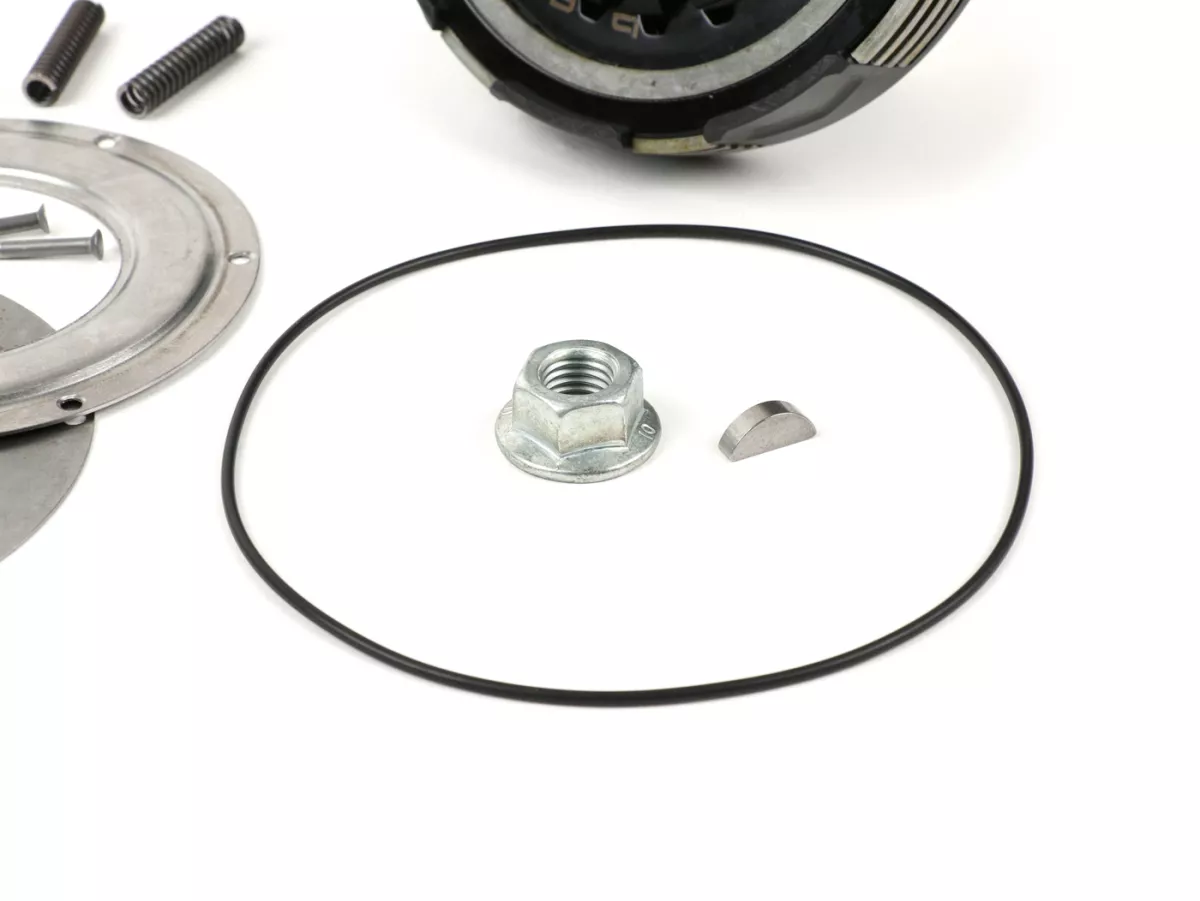 Koppeling incl. primair tandwiel -BGM Pro Superstrong 2.0 CR80 Ultralube SPORT Alu, type Cosa2/FL- Primair tandwiel BGM Pro 62Z (recht afgesneden)- Vespa PX80, PX125, PX150, PX200, Cosa, T5, Sprint150 Veloce, Rally, GTR, TS125, Super150 (VBC) - Z25/62 (2.