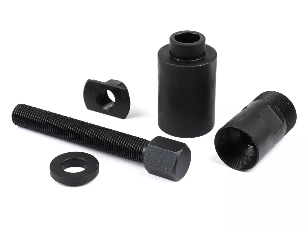 bgm PRO Multitool V3.0 - Penarik -M26 x 1.0 (dalam) + 28x1.0 (luar) - (penarik kopling tipe Vespa Smallframe / penarik roda tiang Vespa, Piaggio 125-180 cc 2-tak) + kompresor kopling