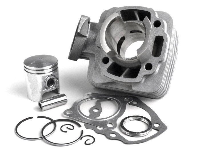 Cylindre -BGM ORIGINAL 50cc aluminium- Peugeot AC (cylindre vertical) - SPEEDFIGHT1 50 cc AC, SPEEDFIGHT2 50 cc AC, TKR50, TREKKER50, VIVACITY50, ELYSEO50, SQUAB50, SV50, ZENITH50, BUXY50, ELYSTAR50, LOOXOR50, SPEEDAKE