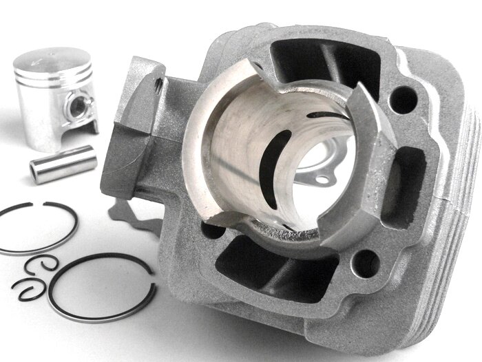 Cylindre -BGM ORIGINAL 50cc aluminium- Peugeot AC (cylindre vertical) - SPEEDFIGHT1 50 cc AC, SPEEDFIGHT2 50 cc AC, TKR50, TREKKER50, VIVACITY50, ELYSEO50, SQUAB50, SV50, ZENITH50, BUXY50, ELYSTAR50, LOOXOR50, SPEEDAKE